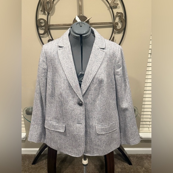 Talbots Women's Gray Blazer Size 16W NWT‎ - Picture 1 of 5